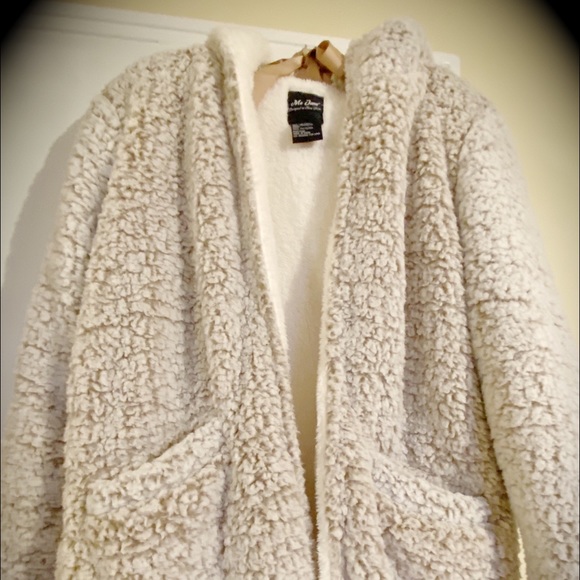 New W/O Tag. FAUX FUR SHELL FUZZY BLANKET JACKET COAT SZ M - Picture 9 of 16